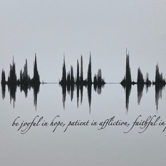 Be Joyful In Hope, Patient In Affliction, Faithful In Prayer Soundwave Wall Art - Picture 2 of 4
